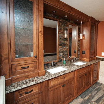Rustic Industrial Master Bathroom Vanity