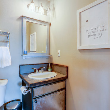 Rustic Industrial Metal Bathroom Vanity
