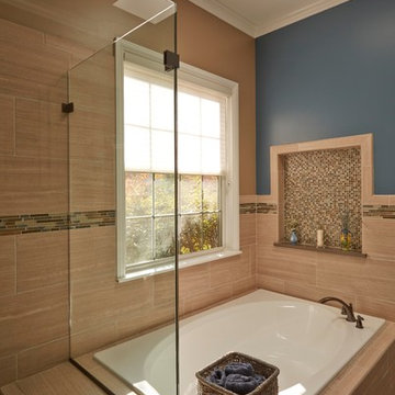 Rustic Master Bath in Riverwoods