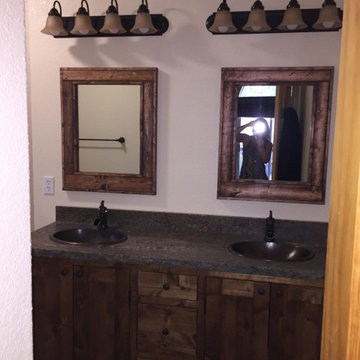 Rustic Mirrors with a Rustic Vanity