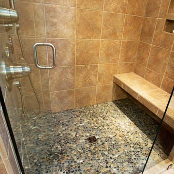 Rustic Rocky Springs Master Bathroom Shower