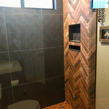 Rustic Spanish-Style Guest Bath