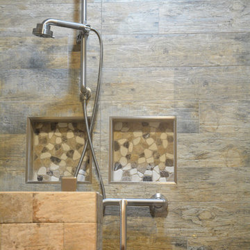 Rustic Texture Bath Design in DeWitt