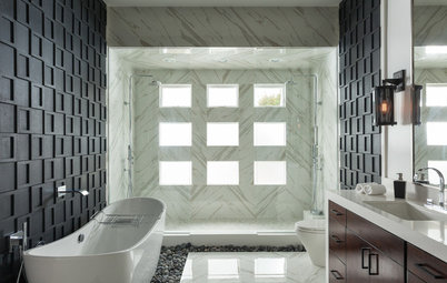 Room of the Day: Graphic Style for a Zen Master Bathroom