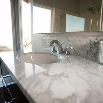 San Diego Master Bathroom Remodel with Beautiful Quartz Vanity Top