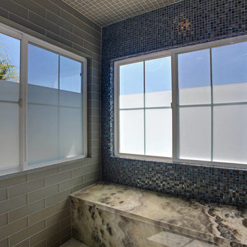San Elijo Custom Glass Tile Bathroom