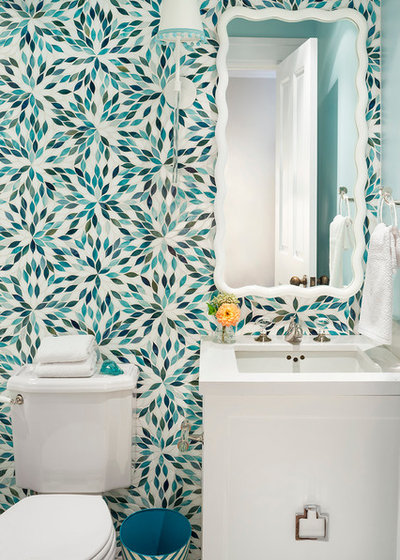 Fusion Bathroom by Massucco Warner Miller Interior Design