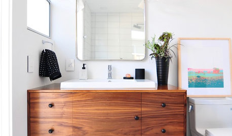 Midcentury Modern Style in a 56-Square-Foot Bathroom