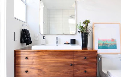 Midcentury Modern Style in a 56-Square-Foot Bathroom