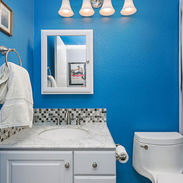 San Marcos Bathroom Remodel with White Vanity