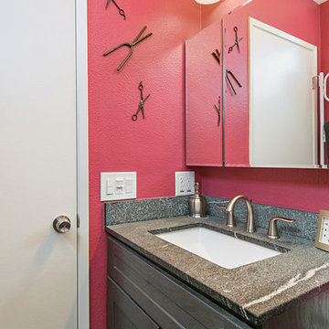 San Marcos Bathroom Remodel with Dark Gray Vanity