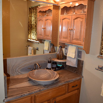 Sandalwood Bathroom Vanity and Vessel Sink
