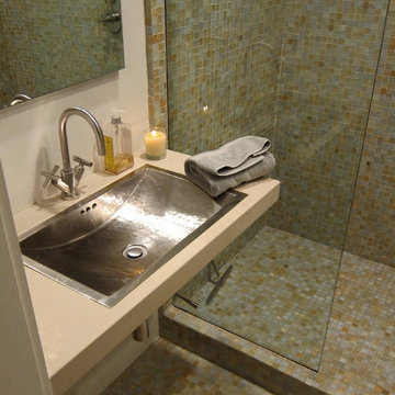 Santa Barbara Contemporary Bath Sink and Shower