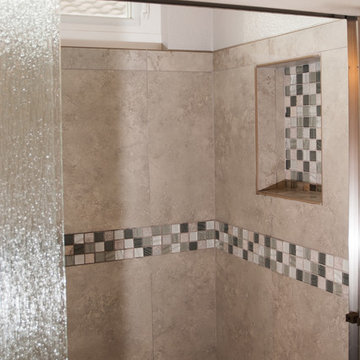 Shower Tile Niche in Master Bathroom Remodel