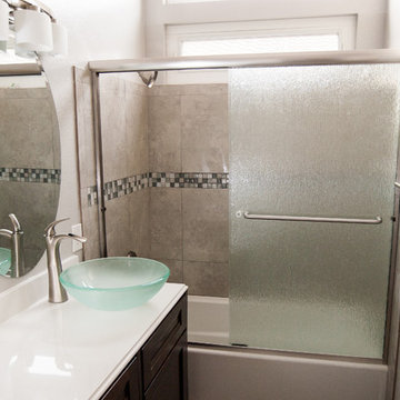 Santee Master Bathroom Remodel with Shower Glass Sliding Doors