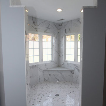 Reisterstown Sauna & Marble Stylish Master Bathroom