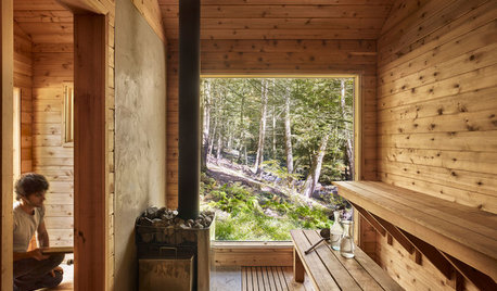 Eine finnische Sauna in den Bergen von New York