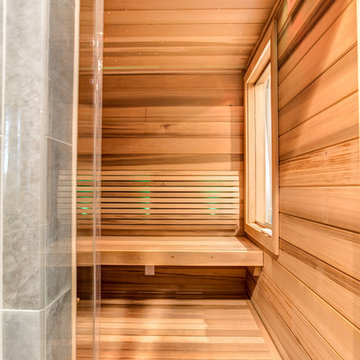 Sauna - With custom benches and backrests
