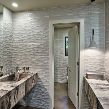 Scandinavian Modern Guest Bed & Bath: Houston Interior Design