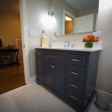 1st Bathroom: Black Massive Vanity (close look)