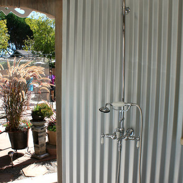 See an Outdoor Bathroom Made From a Water Tank
