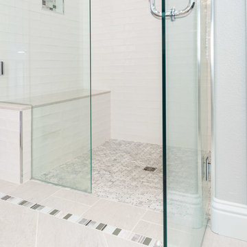 Shabby-Chic Master Bathroom on Montego Lane - Stunning Shower Details