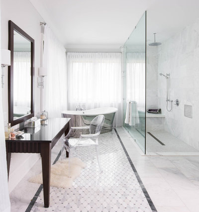 Transitional Bathroom by Steffanie Gareau Design