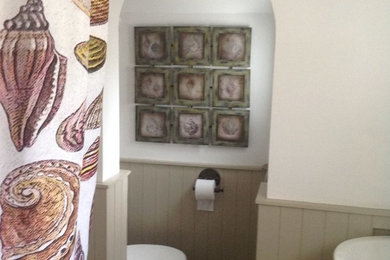 This is an example of a contemporary cloakroom in Hampshire.