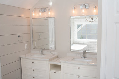 Example of a transitional bathroom design in Indianapolis
