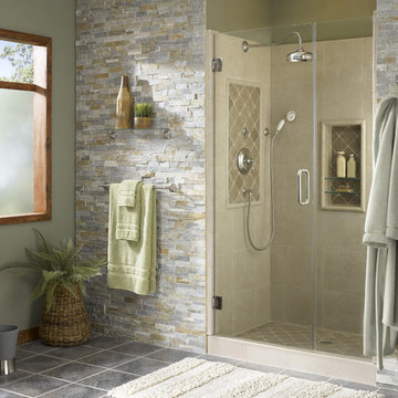 Shower Alcove with Natural Accents