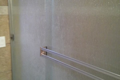 Inspiration for a beige tile alcove shower remodel in Salt Lake City