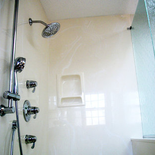 Inspiration for a contemporary bathroom remodel in Cleveland