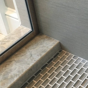 Shower Floor Meets Curb and Wall