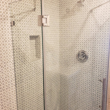 Shower floral mosaic