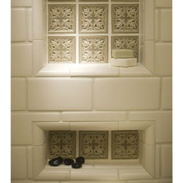 Shower Soap Niche with decorative Sonoma Tile