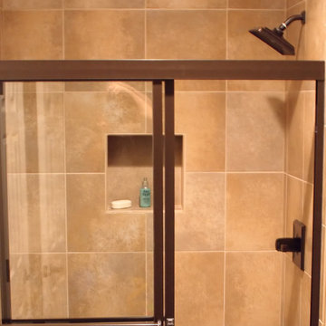 Shower Tile Detail in Highlands Ranch Colorado Basement Finish