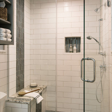 Shower with bench seat