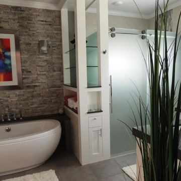 Shower with Freestanding Tub
