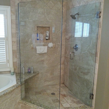 Shower with Granite Shelf