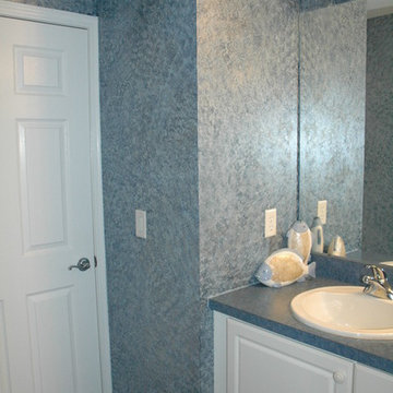 Silver fauxed bathroom