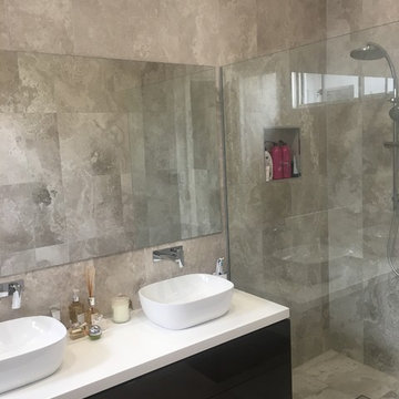 Silver Travertine Bathroom