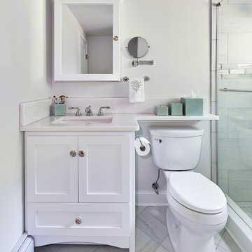 Simplicity in White Three Piece Bathroom