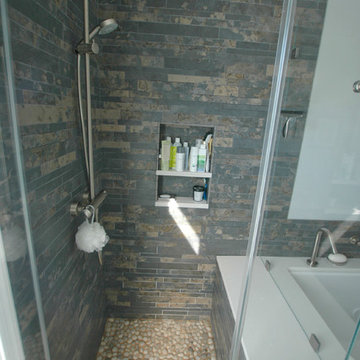 Slate and stone shower