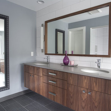 Sleek master bathroom vanity