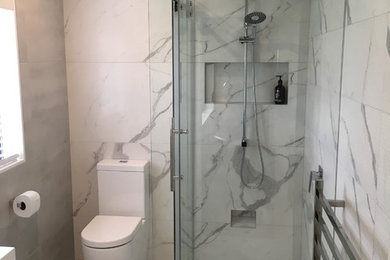 Sleek Modern Marble Bathroom Renovation
