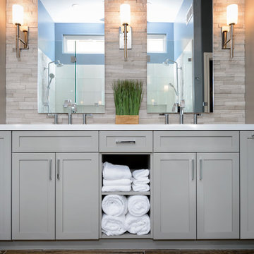 Sleek Modern Master Bath