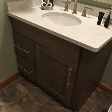 Small Bathroom with Cabinet Extension