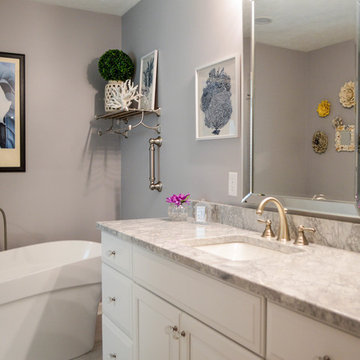 Small Master Bath with Freestanding Tub