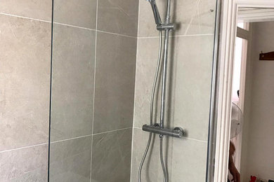 Design ideas for a small modern shower room bathroom in Dorset.