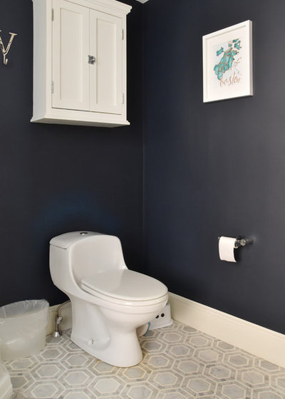Transitional Powder Room by Design Fixation [Faith Provencher]
